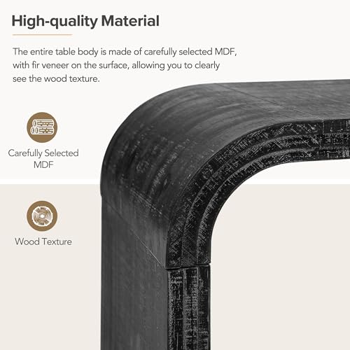 Minimalist Curved Coffee Table for Living Room Q540768