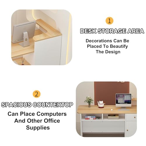 Modern Cashier Counter with Storage for Retail Salon Hotel Q848