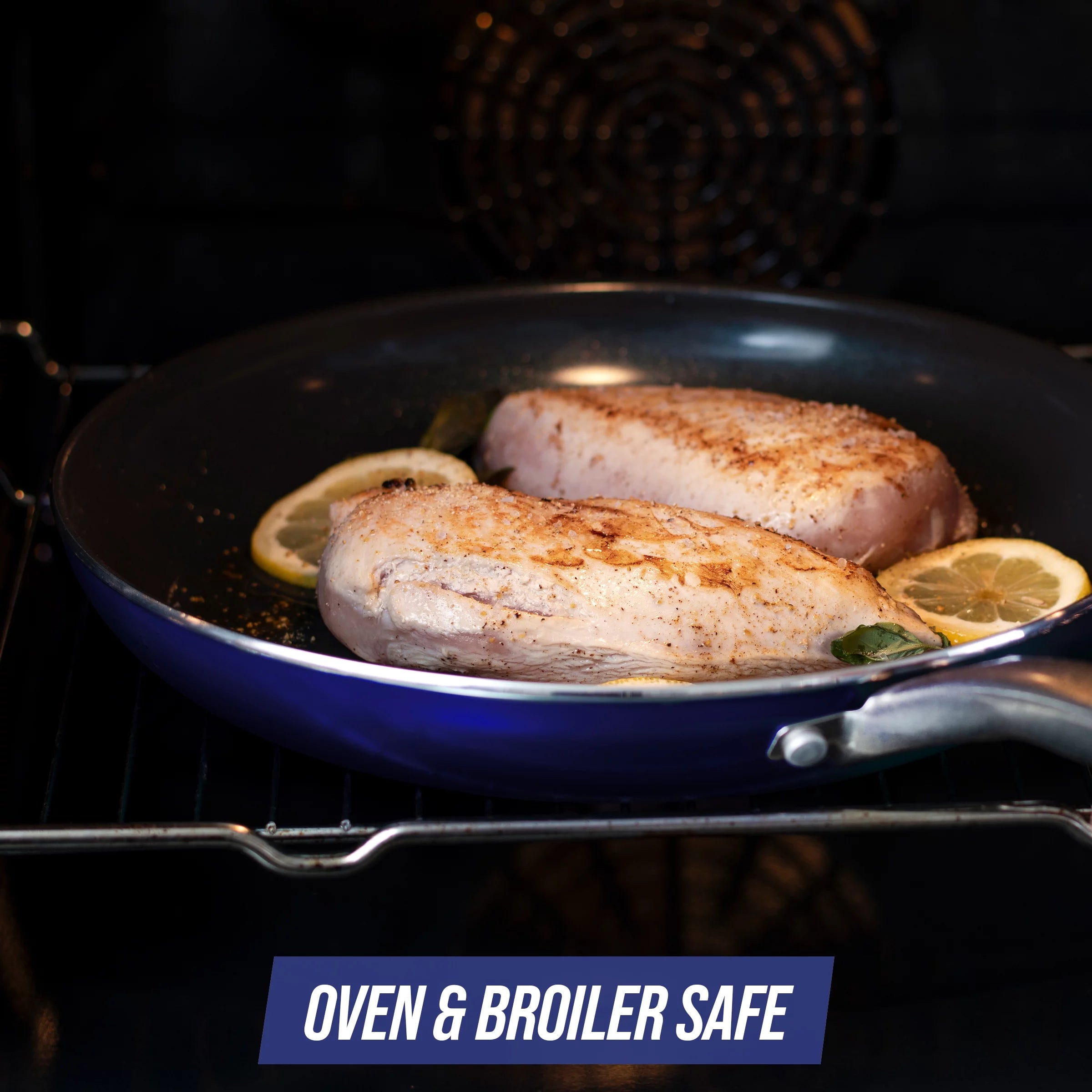 Ceramic Nonstick Frypan and Skillet Set, 9.5" and 11" E128