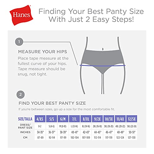 Women's High-Waisted Cotton Brief Underwear, 6-Pack R4727