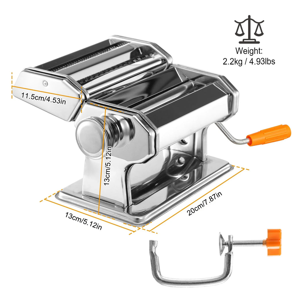 Pasta Maker Roller Machine with 6 Thickness Settings for Spaghetti Lasagna U73977