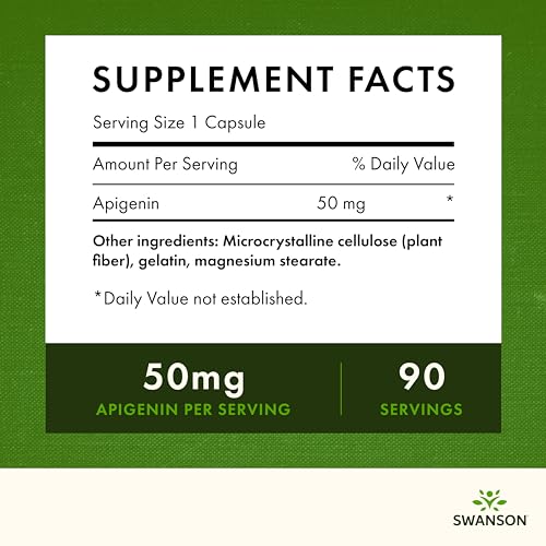 Apigenin Supplement, 50mg Capsules, 90 Count O201788