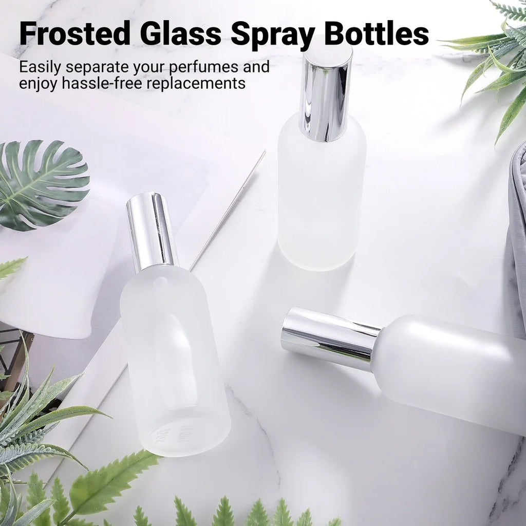 Frosted Glass Spray Bottles, Refillable Perfume Atomizer, 100 ml, 20 Pcs O537775