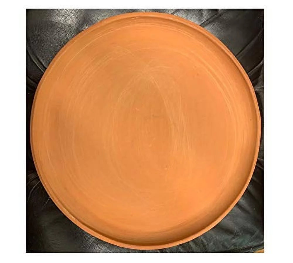 Large Mexican Comal Vidrio Cazo Griddle Flat Pan Dish Tray Clay Barro Tortilla Maker For Toasting Roasting Chilies Vegtables Tomatos 16" Paella