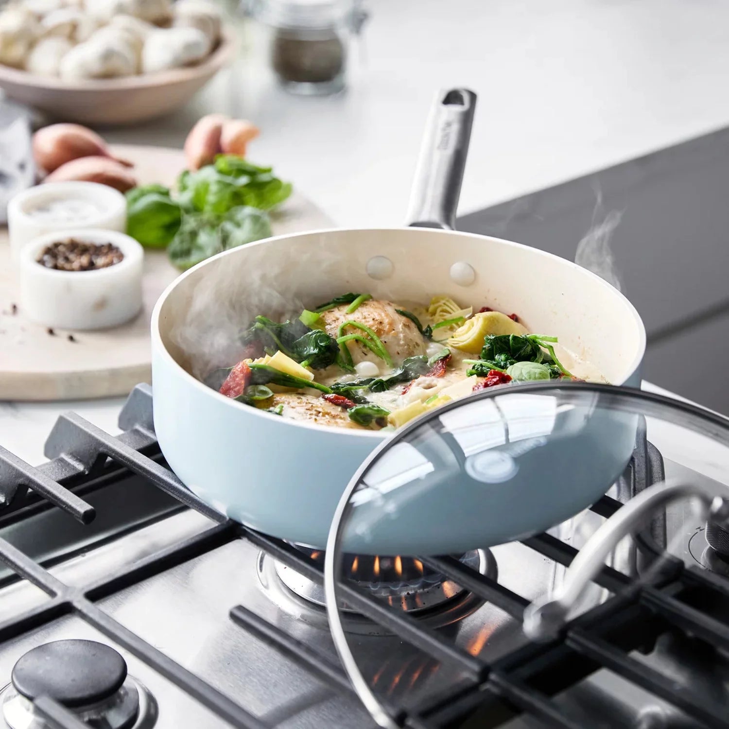 Healthy Ceramic Non-Stick 10-Piece Cookware Set E5764
