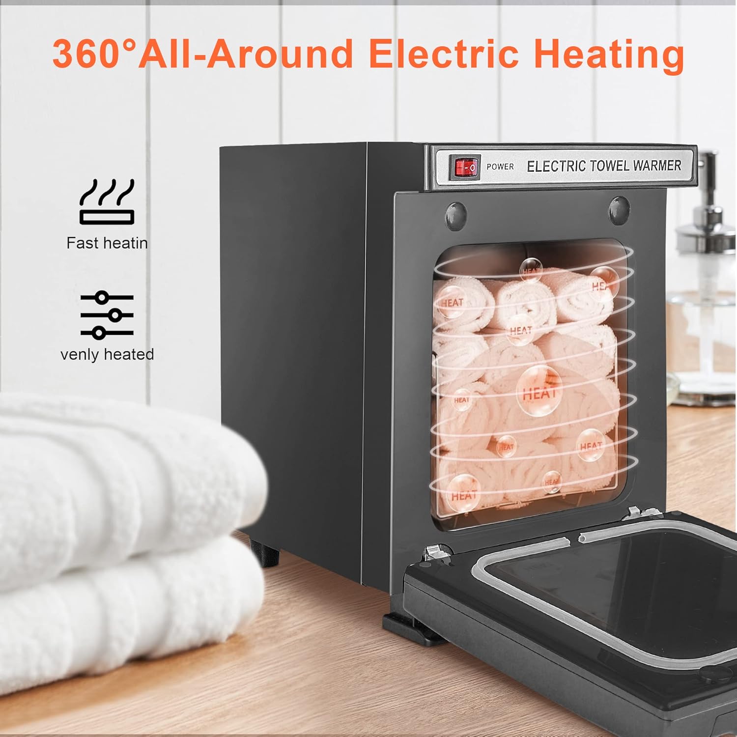 Mini Hot Towel Warmer 5L Heating Cabinet for Spa, Bathroom, Salon H763627