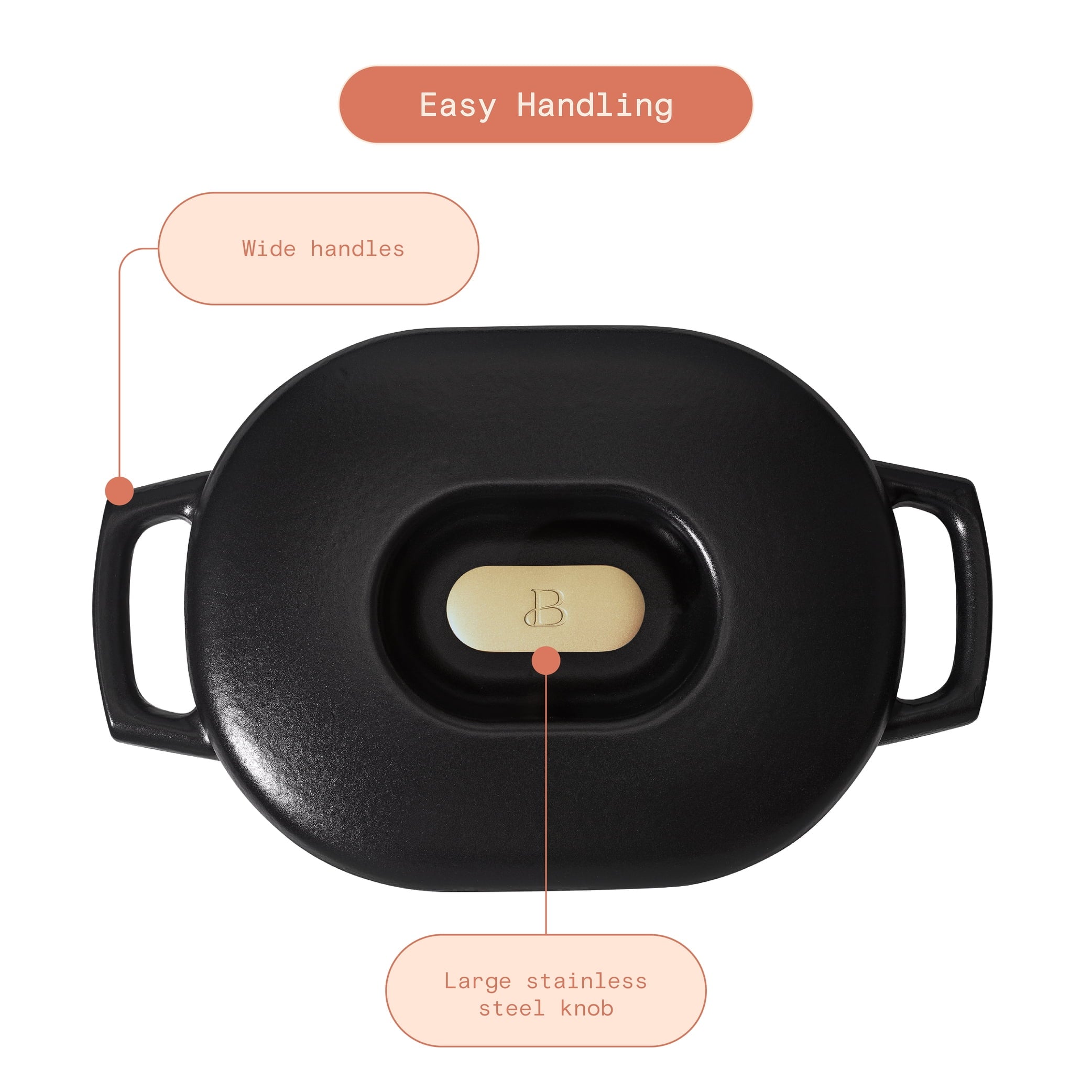 6 Quart Enamel Dutch Oven, Black Sesame Y718648