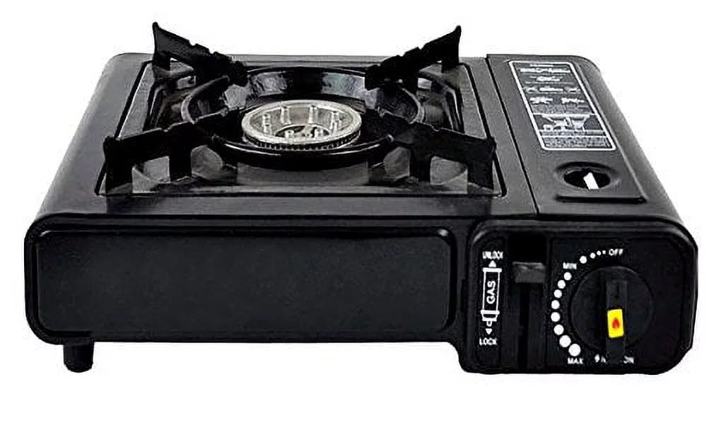 Portable Outdoor Camping Butane Gas Stove Full Stainless Steel Body with Electronic Ignition