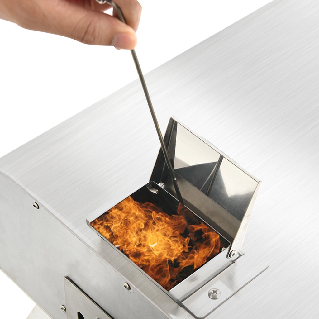 12" Wood Fired Pizza Oven, Outdoor Stainless Steel Pizza Maker with Chimney M986