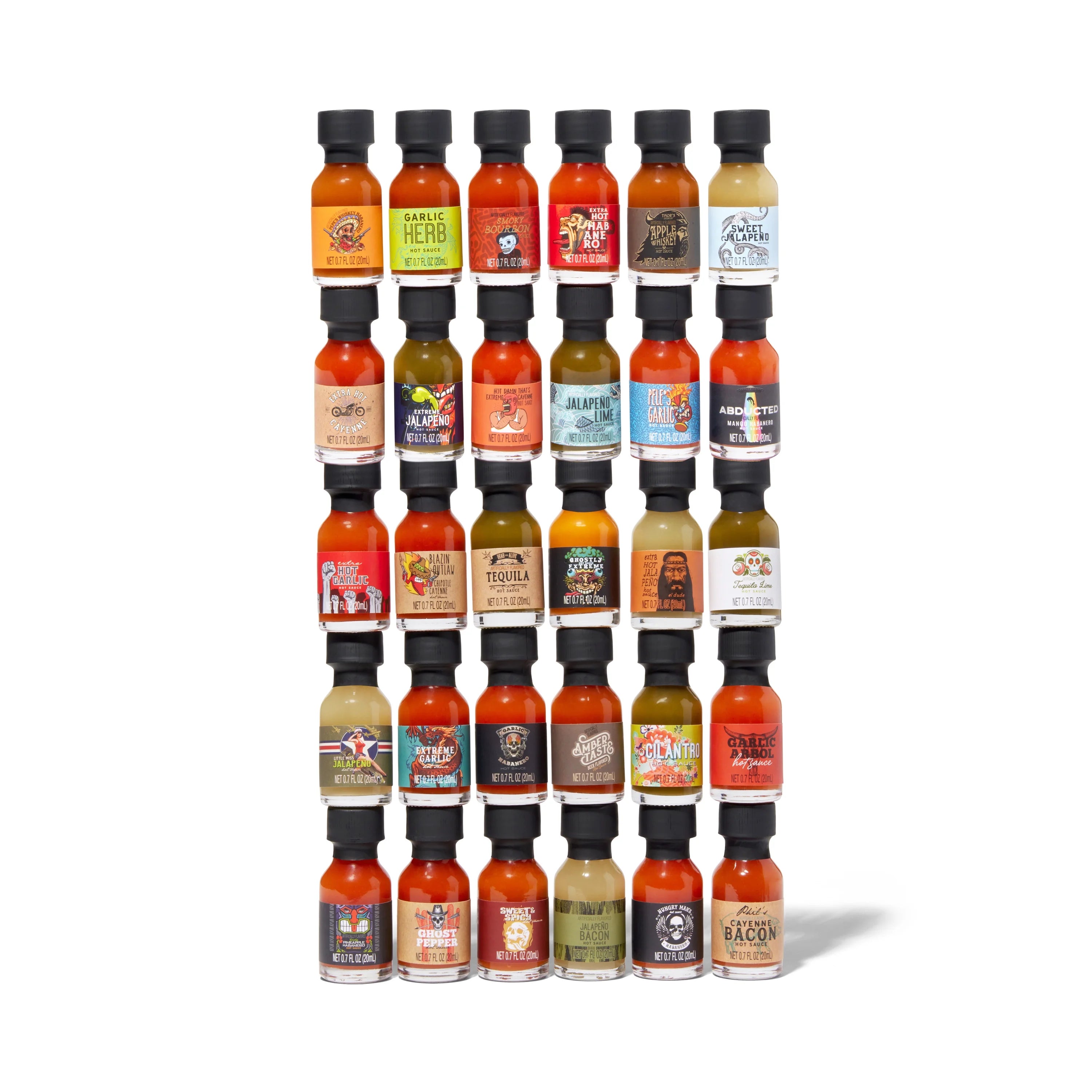 Hot Sauce Collection Sampler Set, Gift Set of 30 K792