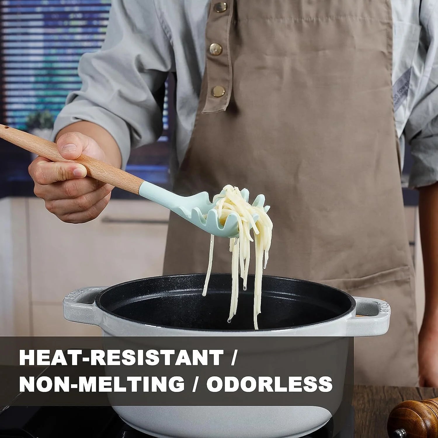 Non-Stick Silicone Cooking Utensils Set with Holder, 11 Pcs X62479