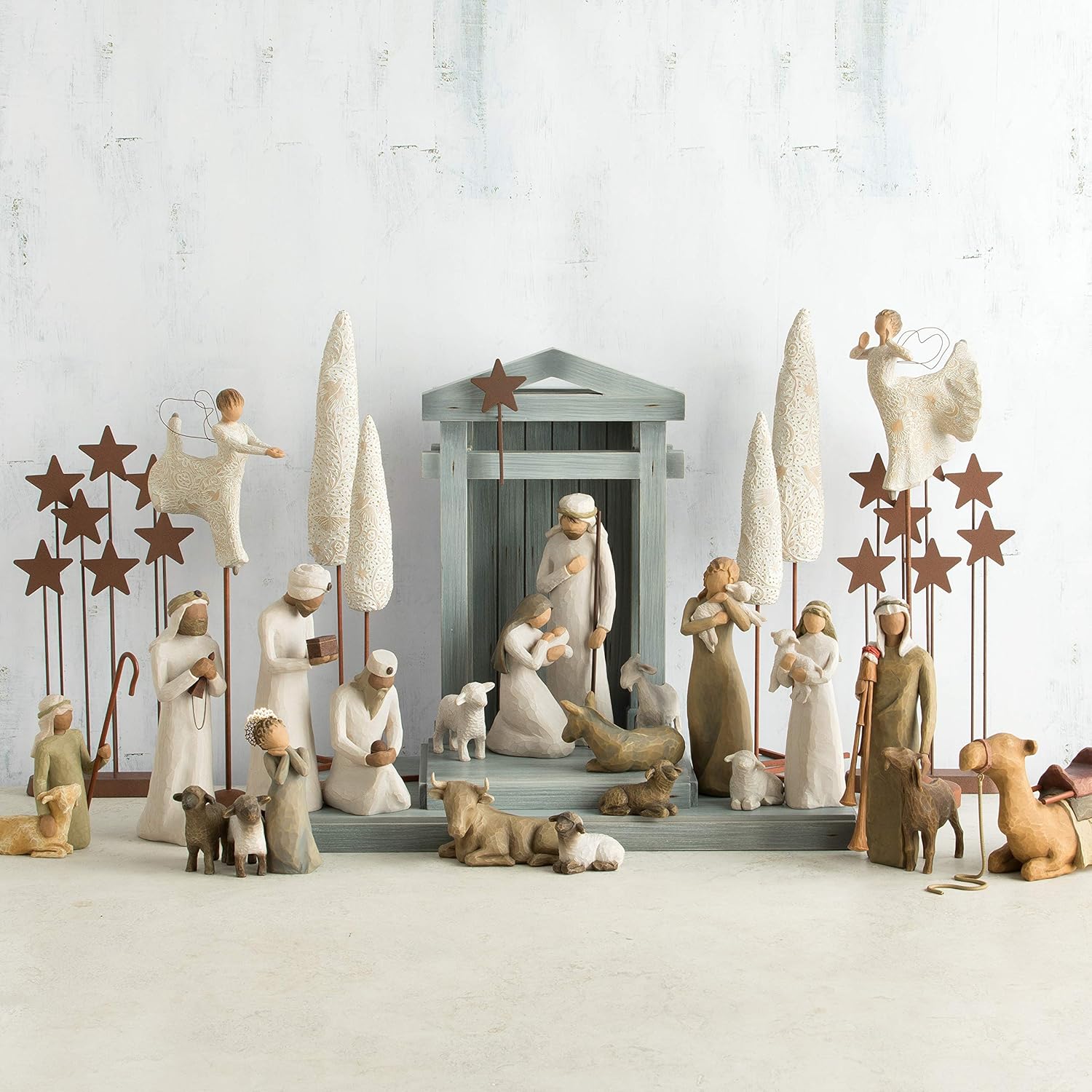 6-Piece Nativity Set, Hand-Painted Sculpted Figures Z297