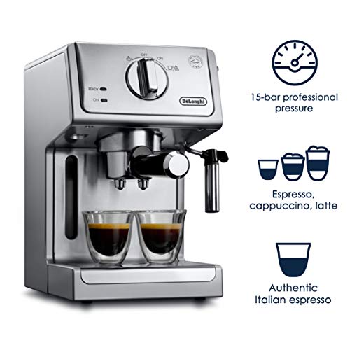 15 Bar Espresso Cappuccino Machine, Silver D19213