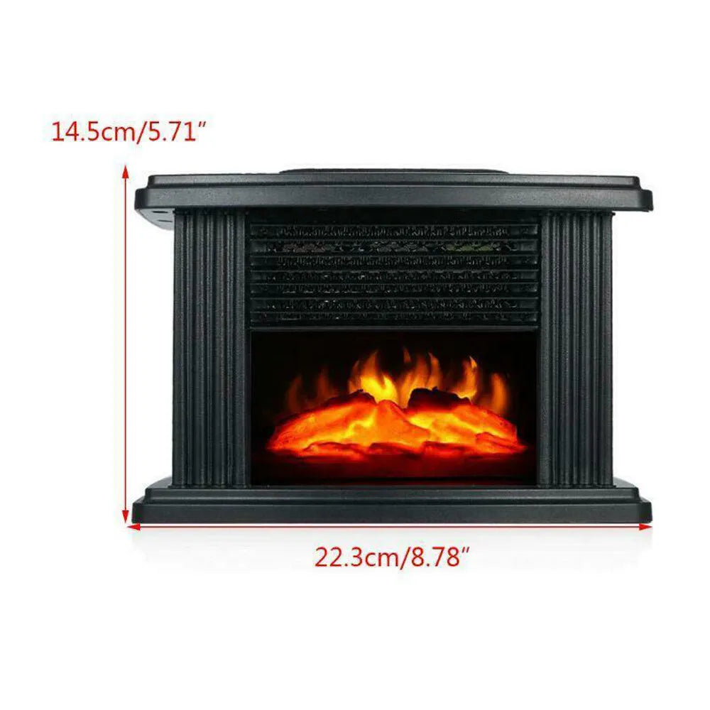 Electric Fireplace Heater Stove 1000W with 3D Flame Effect D1494