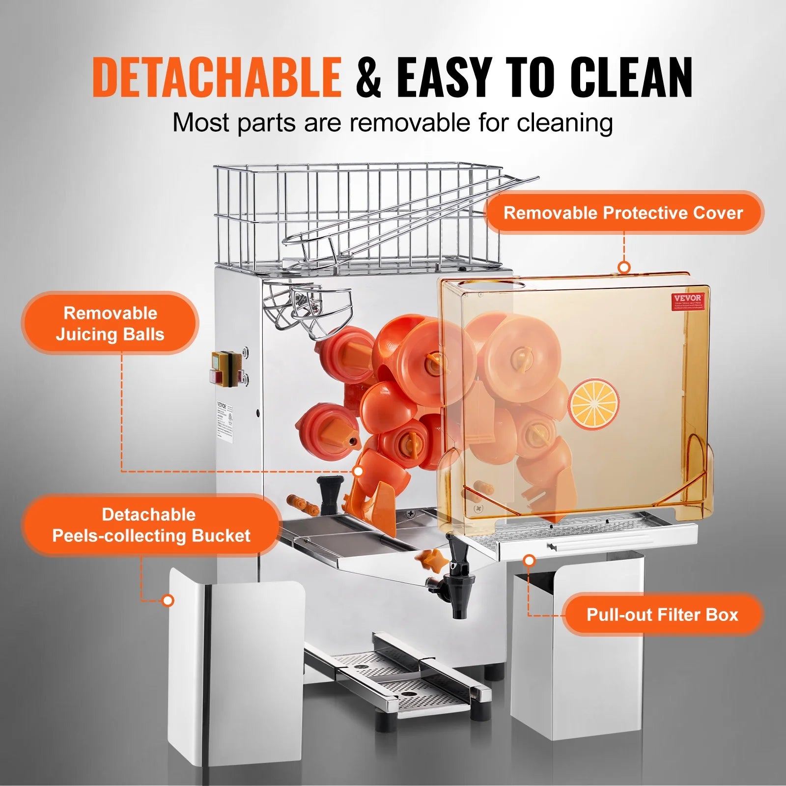Commercial Orange Juicer Machine 120W Juice Squeezer Extractor S378