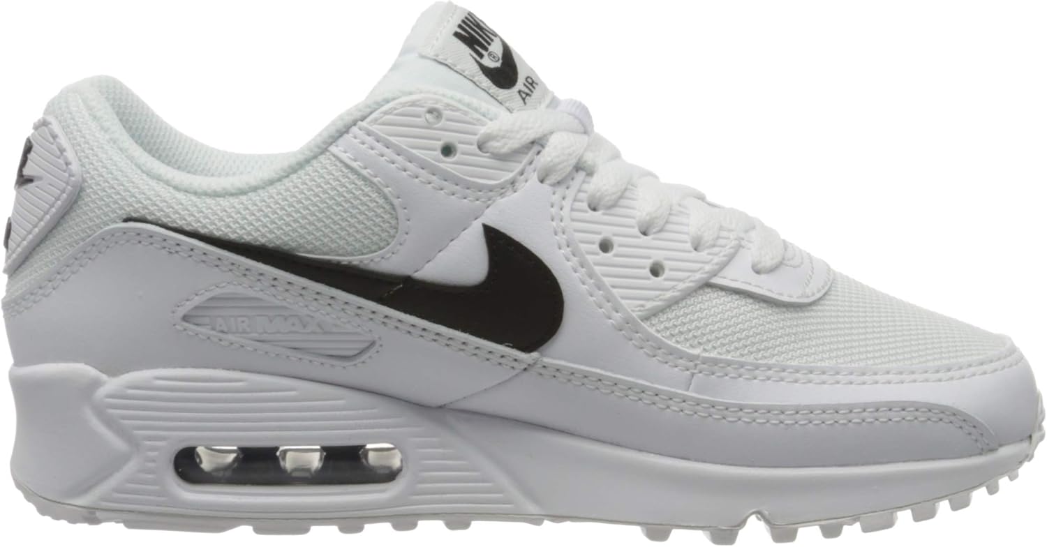 Women's White and Black Running Shoes Y3789