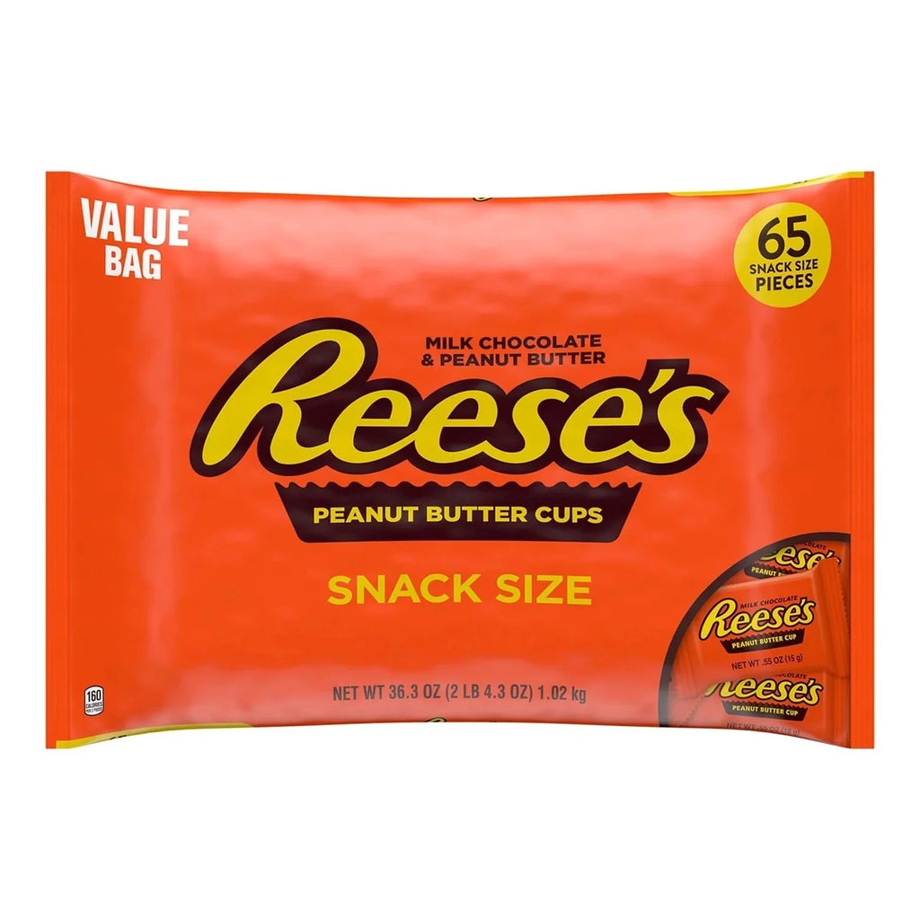 Reeses Milk Chocolate Peanut Butter Snack Size Cups Candy (36.3 Ounce)