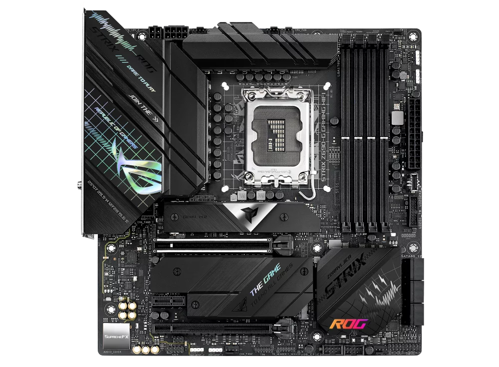 ASUS ROG Strix Z690-G Gaming WiFi 6E LGA 1700(Intel® 12th&13th Gen) Micro ATX gaming motherboard(PCIe 5.0,DDR5,14+1 power stages,2.5 Gb LAN,Bluetooth v5.2,Thunderbolt 4,3xM.2/NVMe SSD and Front panel