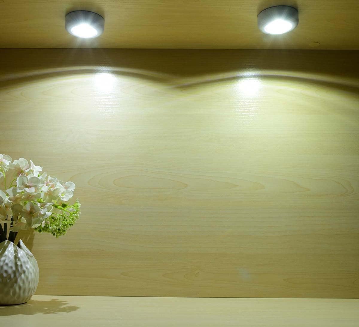 Tap Light Push Lights, 7 Pack, Battery Operated, Stick On for Cabinet Closet S1283