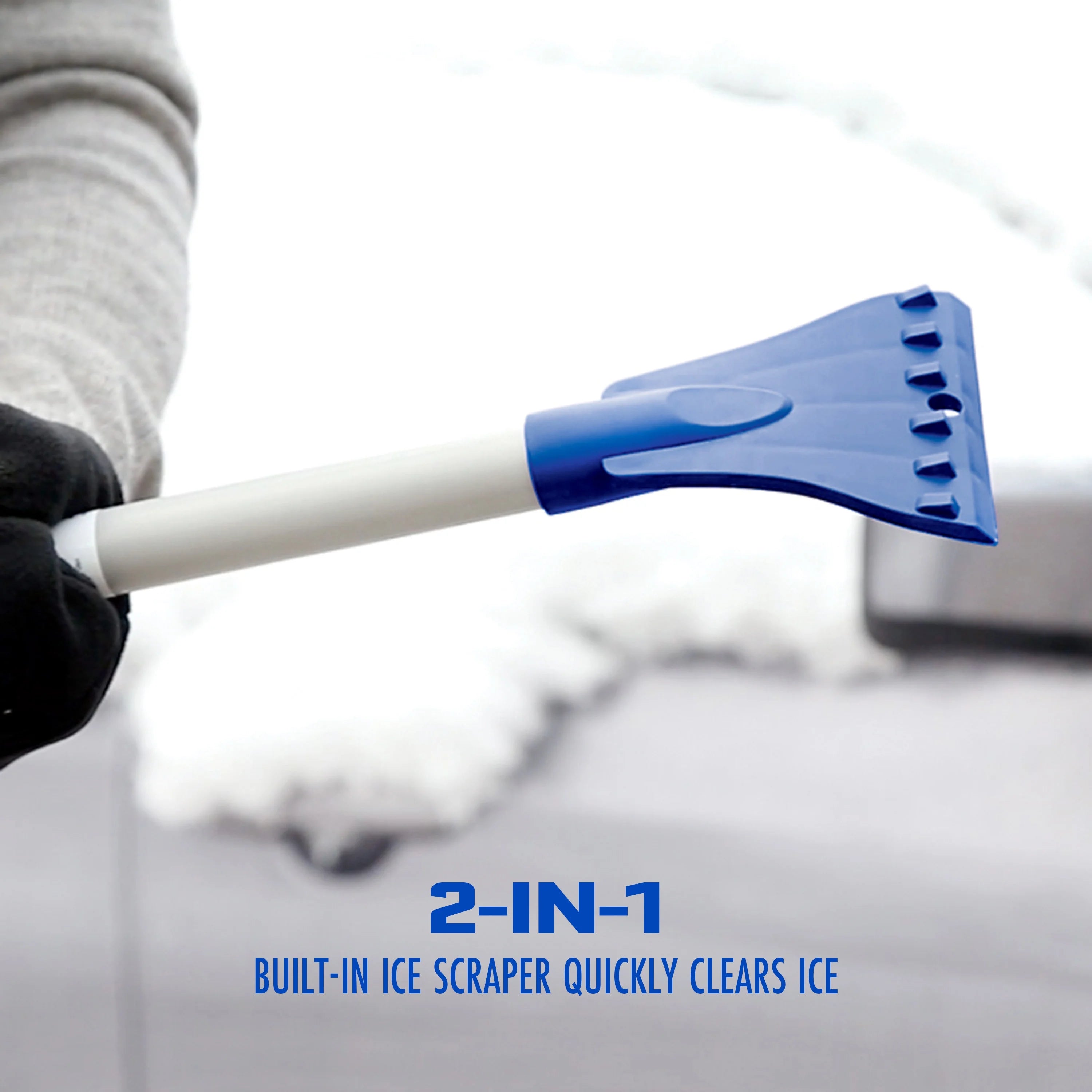 4-in-1 Telescoping Snow Broom with Ice Scraper and LED Lights W72876