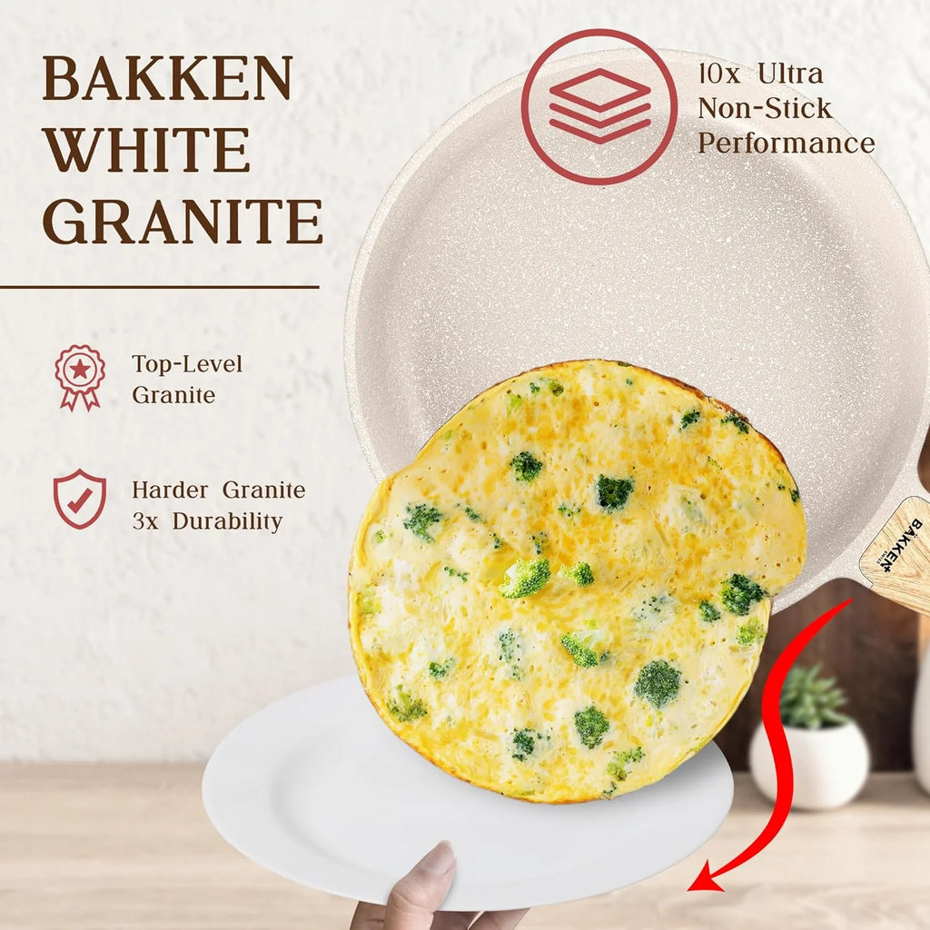 20-Piece Granite Non-Stick Cookware Set, Oven-Safe for All Stoves V711638