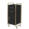 Salon Storage Trolley Cart with Wheels, No Installation Salon Stations for Hair Stylist, Salon Storage Cabinets, Rolling Salon Station for Beauty Spa Barbershop Tattoo