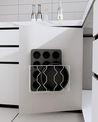 Wall Mount Kitchen Wrap Organizer Rack, Cabinet Storage Basket, Aluminum Foil Rack Y7228