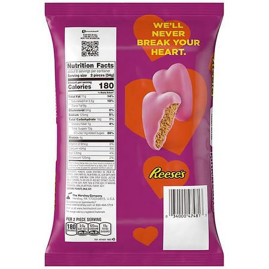 Peanut Butter Hearts Candy Bag 9.6 OZ Pack of 2 M8917