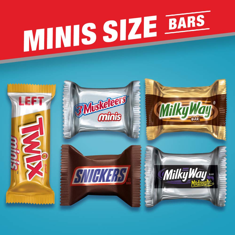 Fun Size Chocolate Candy Variety Pack, Milk & Dark Chocolate Bars, 40 oz A520951