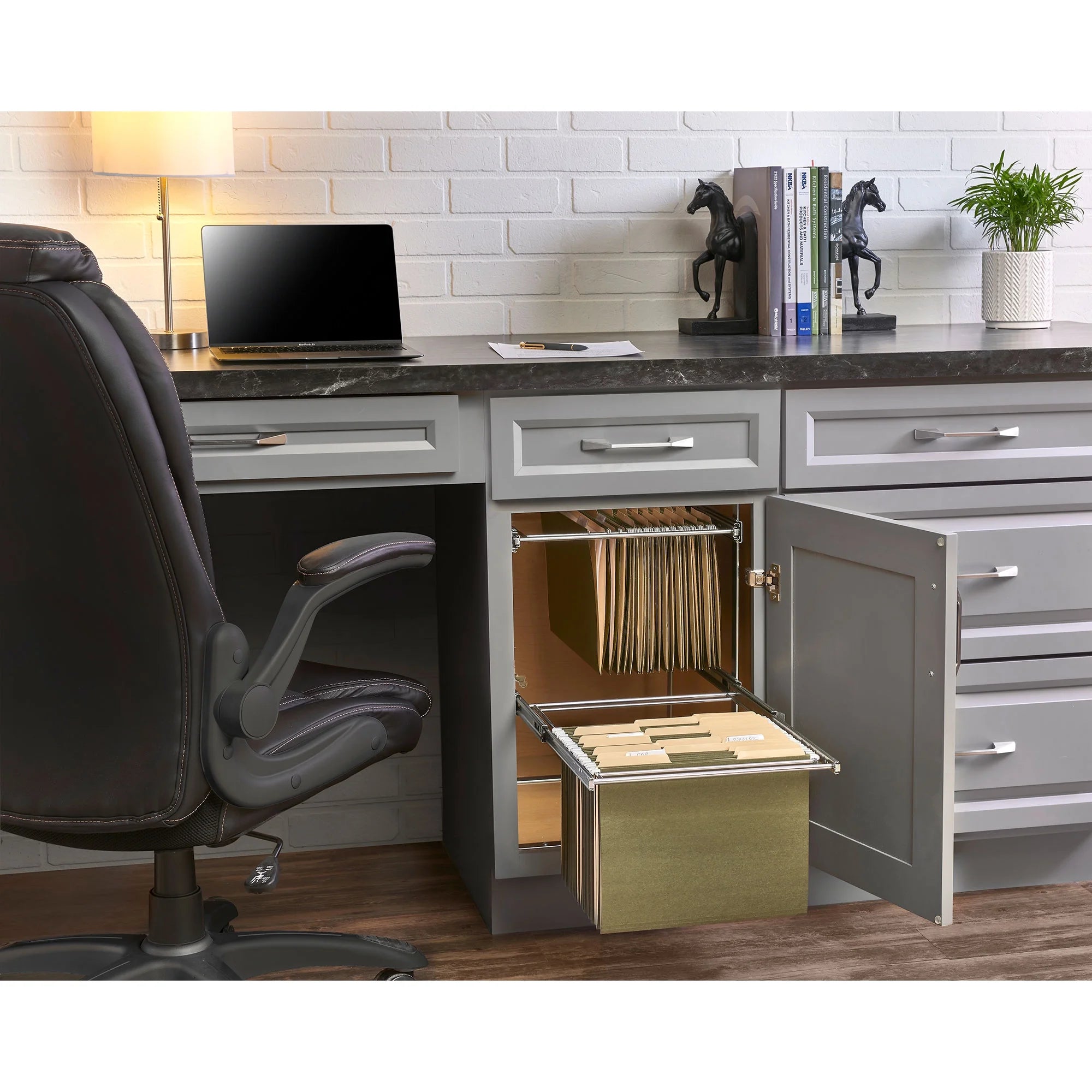 2-Tier 14.5" Base Cabinet File Drawer Organizer P698774