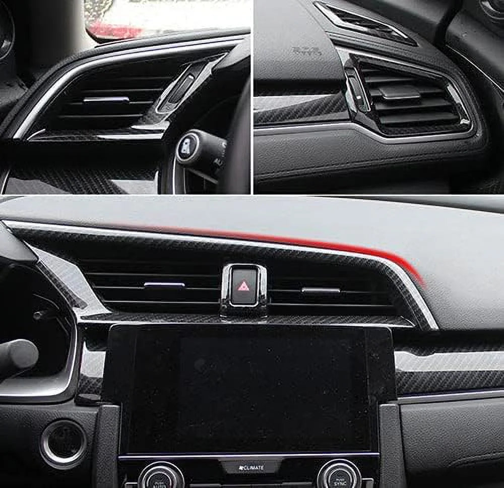Interior Dashboard Trim Kit Carbon Fiber Pattern for Honda Civic 2016-2021 P199462