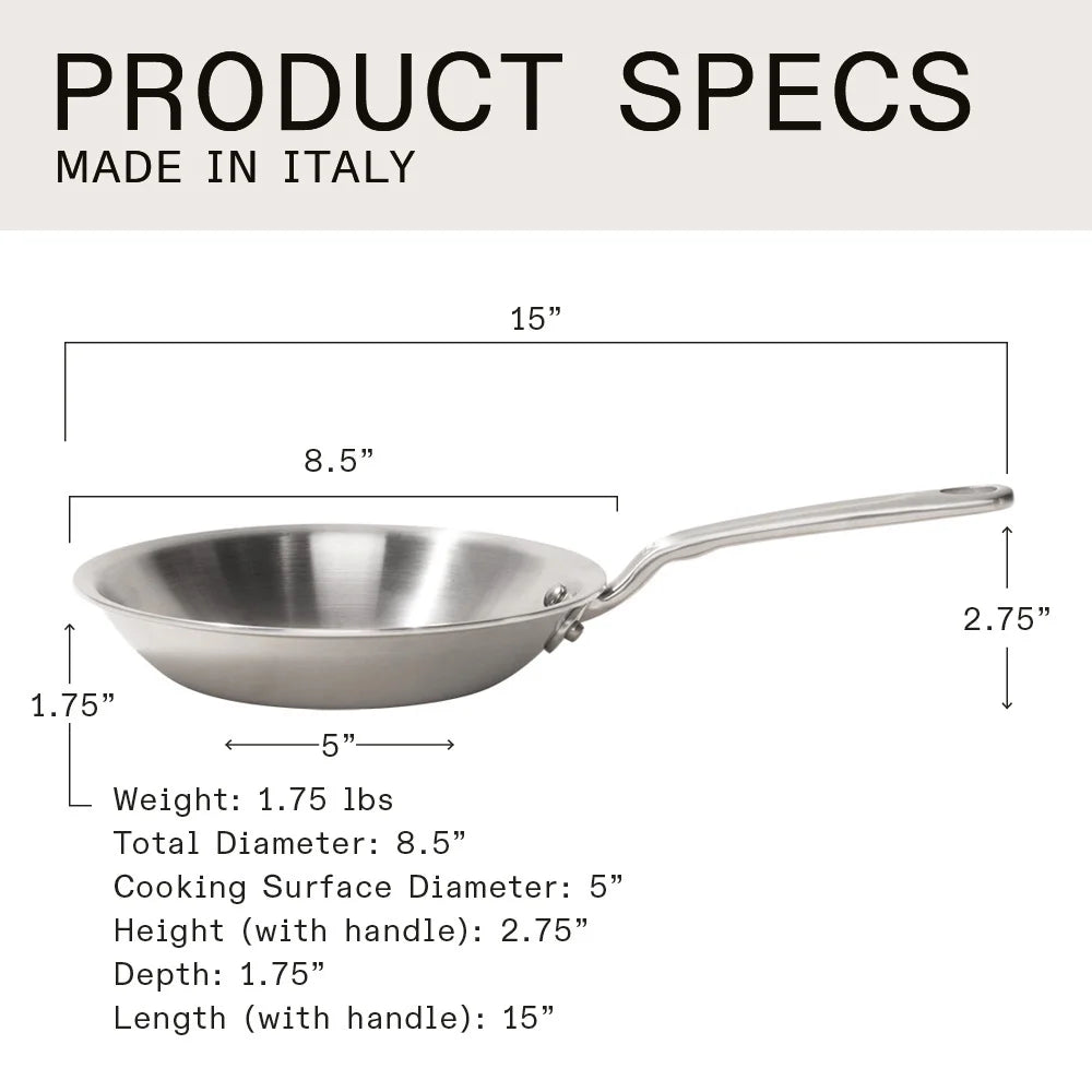 8-inch Stainless Steel Frying Pan L2180