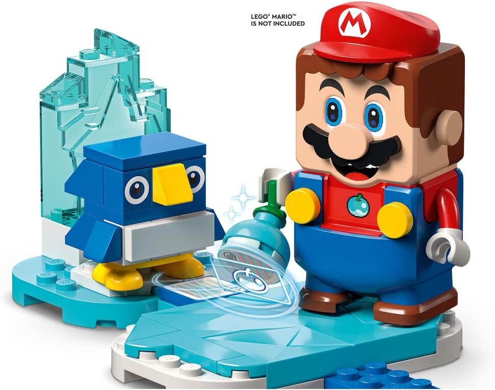 Super Mario Fliprus Snow Adventure Expansion Set, Toy for Kids with Freezie and Baby Penguin Figures M999
