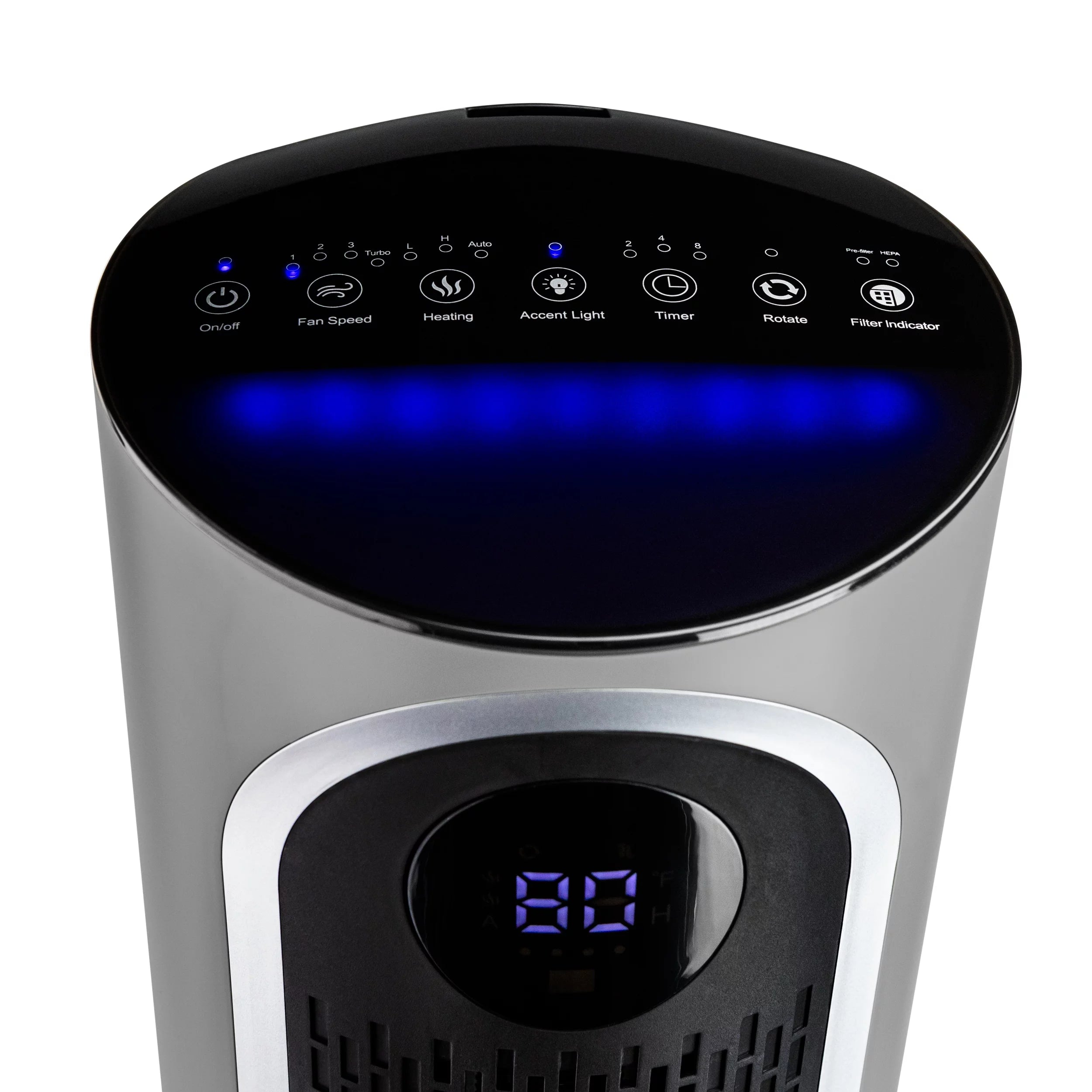 2 in 1 Air Purifier & Heater with HEPA Filtration, Compact for Bedrooms and Offices N221