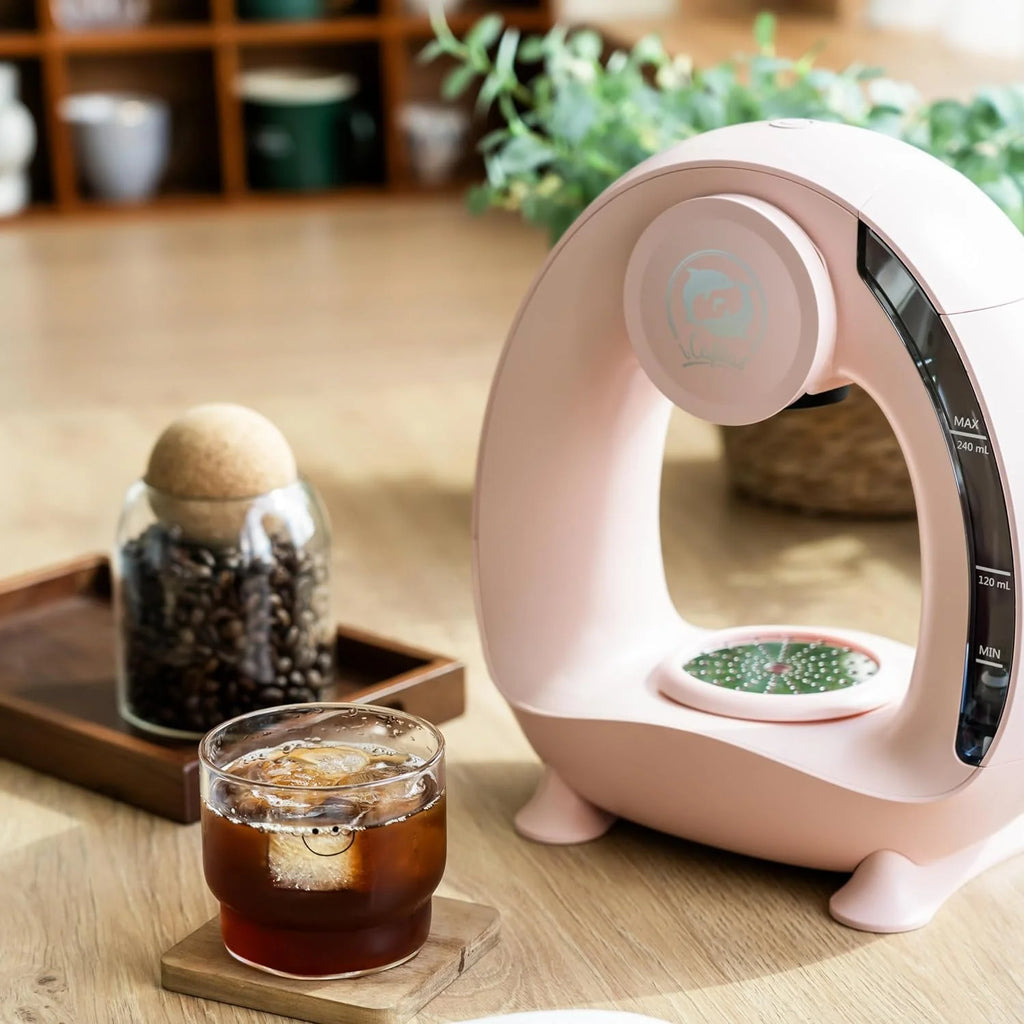 Single Serve Coffee Maker for K-Cup and Ground Coffee, 2 in 1 Brewer with Filter, 4-8oz Brew Sizes, Pink Z4683