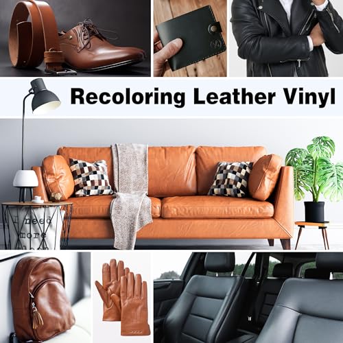 Leather Recoloring Balm for Car Seats, Furniture, Shoes and Bags (Black) I861305