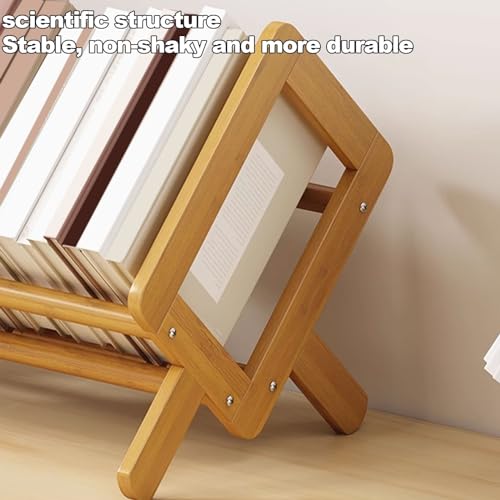Bamboo Desktop Bookshelf for Desk and Bedside Storage F8368