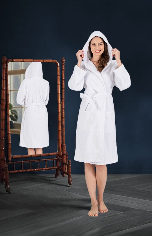 Women's Hooded Terry Bathrobe L369