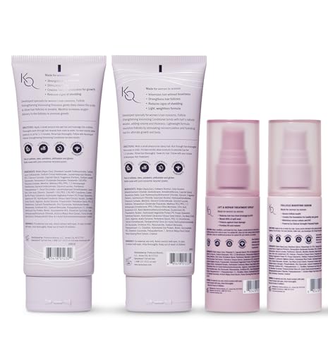 Volumizing Hair Care Set for Thinning Hair with Shampoo, Conditioner, Serum and Spray A183