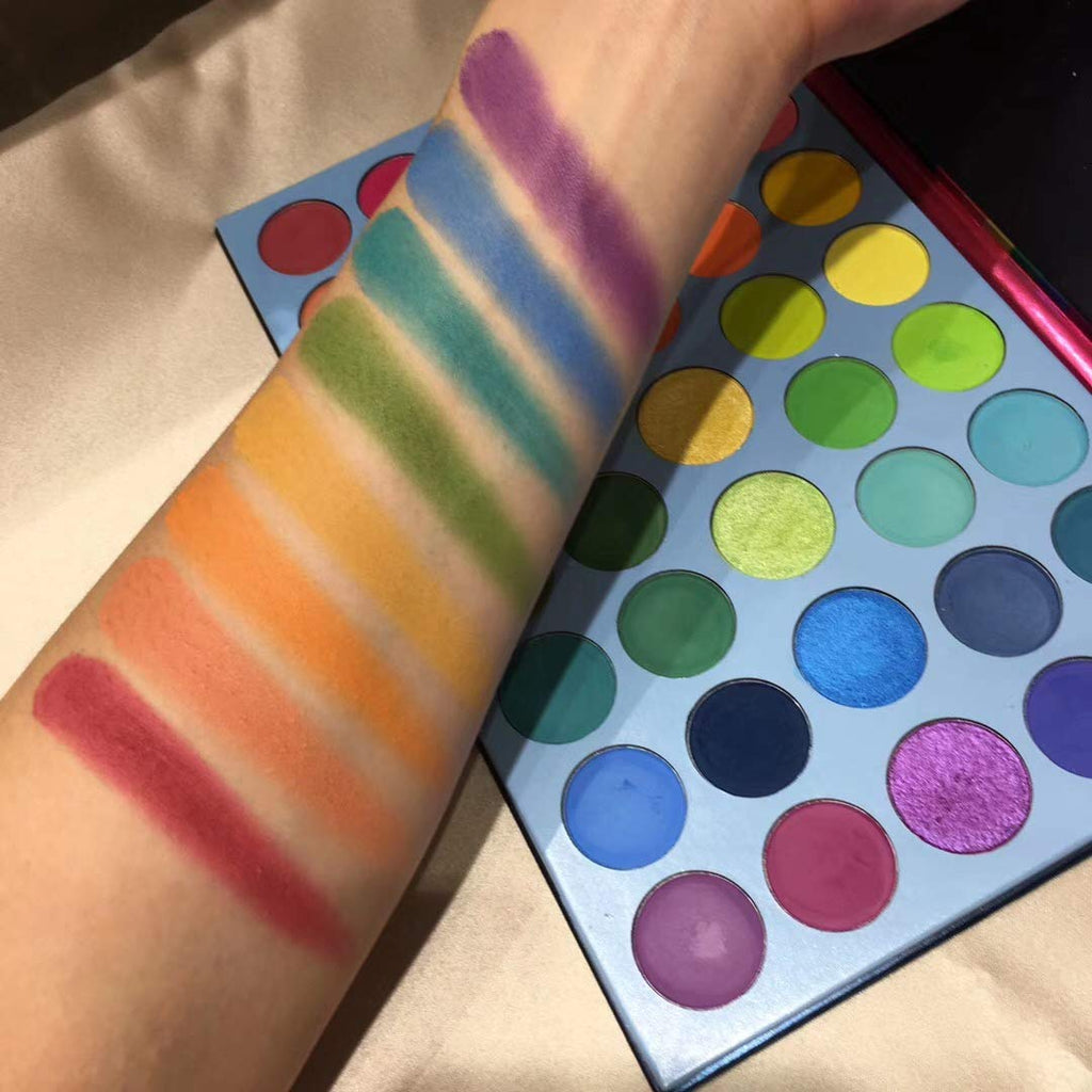 Rainbow Eyeshadow Palette - Matte Metallic Shimmer Pigmented Powder D85586