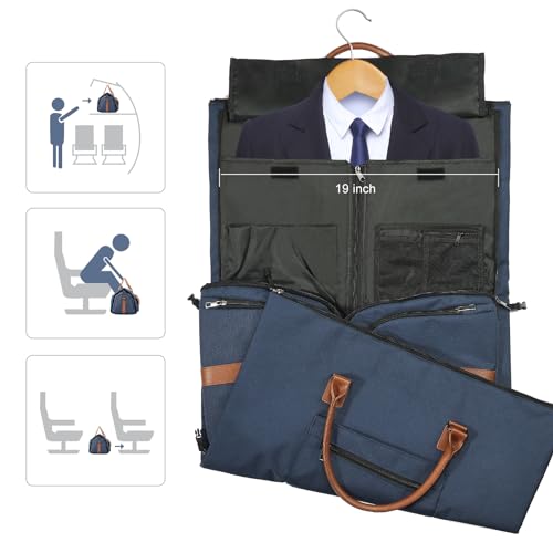 Convertible Garment Bag with Shoe Compartment, 2-in-1 Travel Duffel A855375