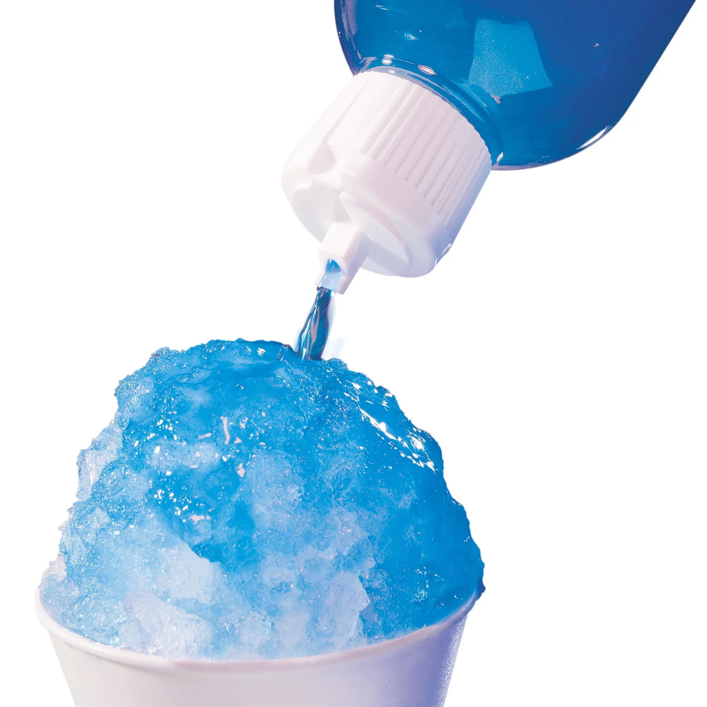 Snow Cone Syrup Party Kit, 3 x 16 oz, 20 Snow Cones with Spoon Straws V37424