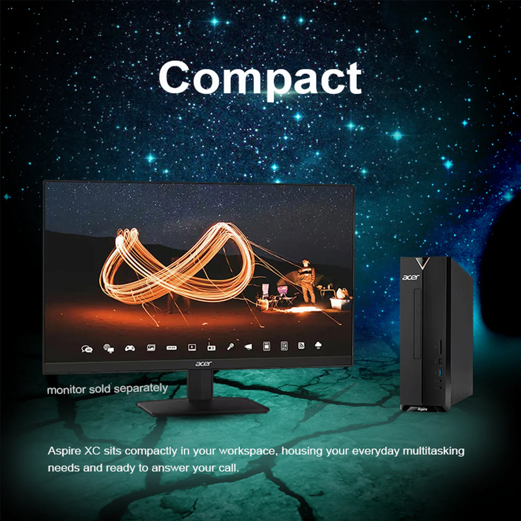 Desktop Tower Computer, Intel Celeron, 12GB RAM, 512GB SSD, Windows 11 Home J446281