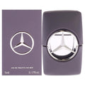 Mercedes-Benz Man Grey Perfume for Men - Amber Spicy Scent - Opens with Notes of Citruses and Pink Pepper - Blended with Sage and Ambroxan - Warm and Enveloping Fragrance - 0.15 oz EDT Spray