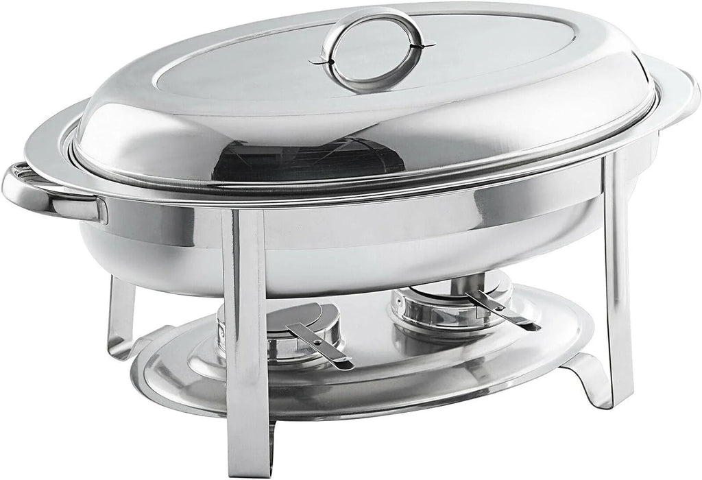 Oval Stainless Steel Chafer Chafing Dish Food Warmer Buffet Set G78311
