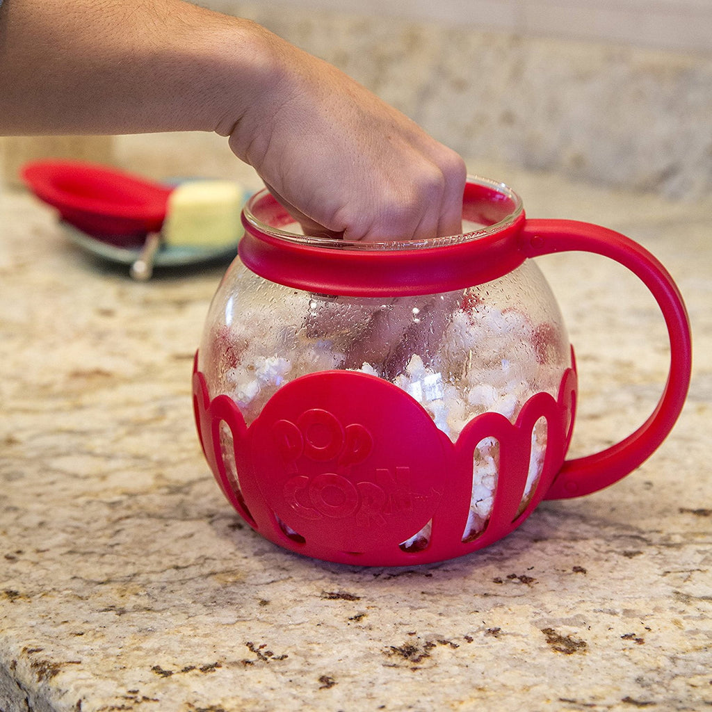 Microwave Popcorn Popper 3QT with Glass Lid, Blue Y6379