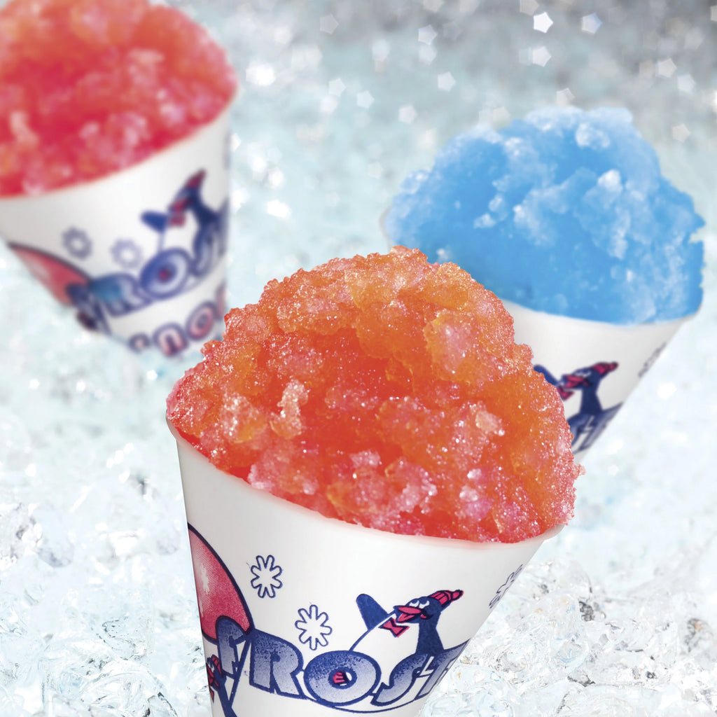 Snow Cone Syrup Party Kit, 3 x 16 oz, 20 Snow Cones with Spoon Straws V37424