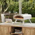 DWVO 12" Wood Fired Pizza Oven, Outdoor Stainless Steel Pizza Maker with Chimney and Wood Handle for Kitchen and Outdoor Cooking