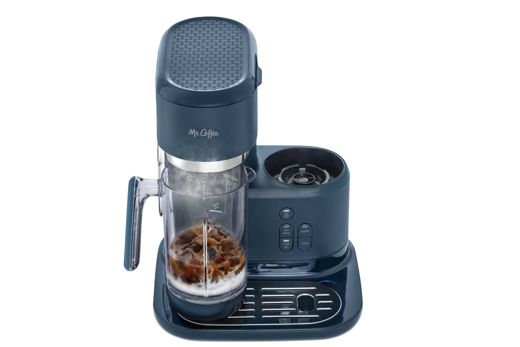 Single Serve Iced Coffee Maker and Blender with Reusable Tumblers C985706