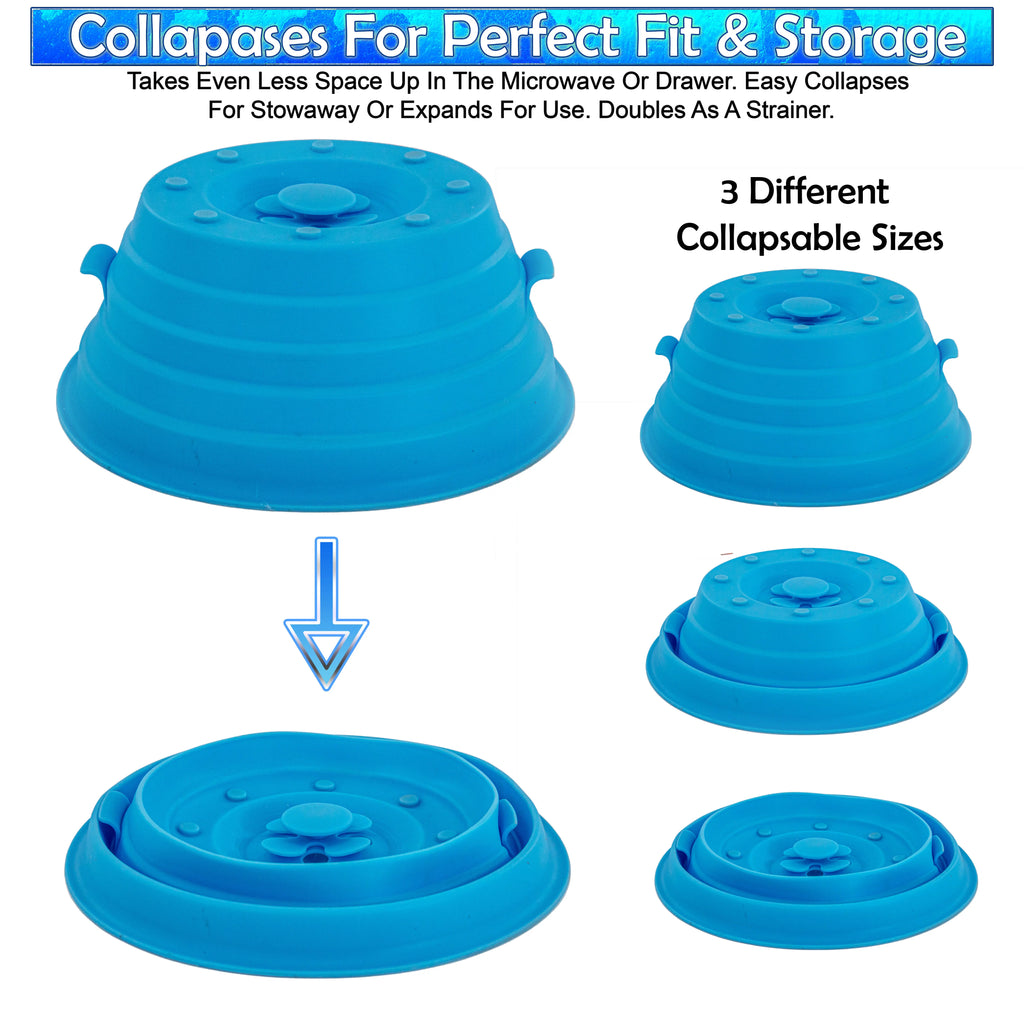 Magnetic Silicone Microwave Cover Lid, Collapsible & Splatter-Proof K86970